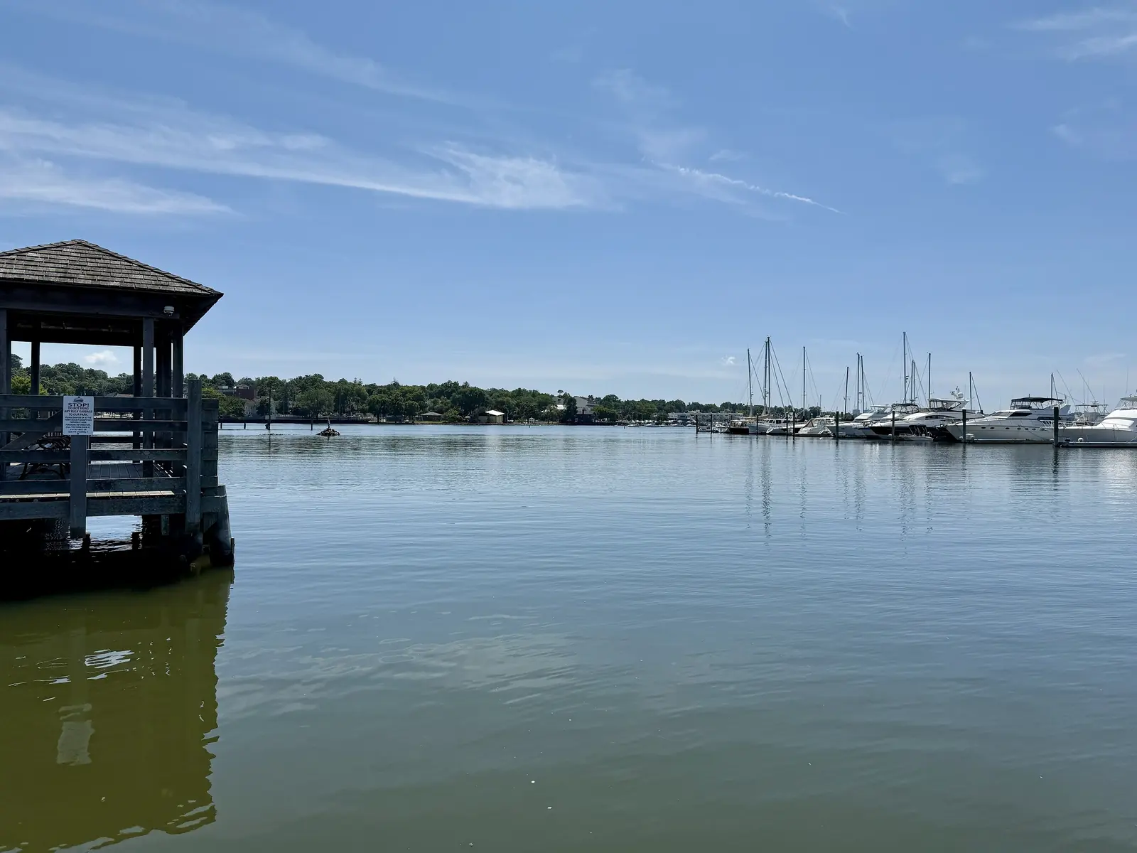 Manhasset Bay from Bay Walk Park in Port Washington, Nassau County